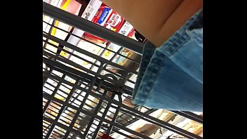 free overalls jean upskirt shopping video