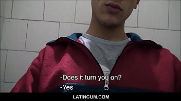 free lion straight latino boy wakes up to gay guy offering cash in bathroom stall pov video
