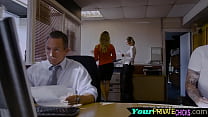 free european office babe seduced by her boss video