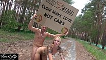 free nude protest in front of tesla gigafactory berlin pornshooting against elon musk video