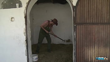 free xxx a cute village couple loves having anal sex in front of the stables video
