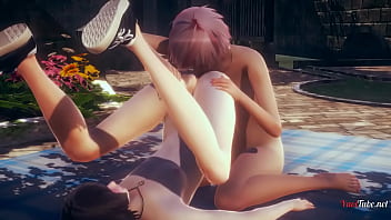 free xex yaoi femboy threesome in a park video
