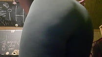 free phu jiggling my thick ass and thighs in the camera after stepping out of tight leggings clinging to cellulite video