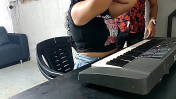 free keyboard teacher punishes his young student for being undisciplined video