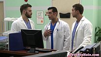 free staingers gaysex bottom cums during threeway fun video